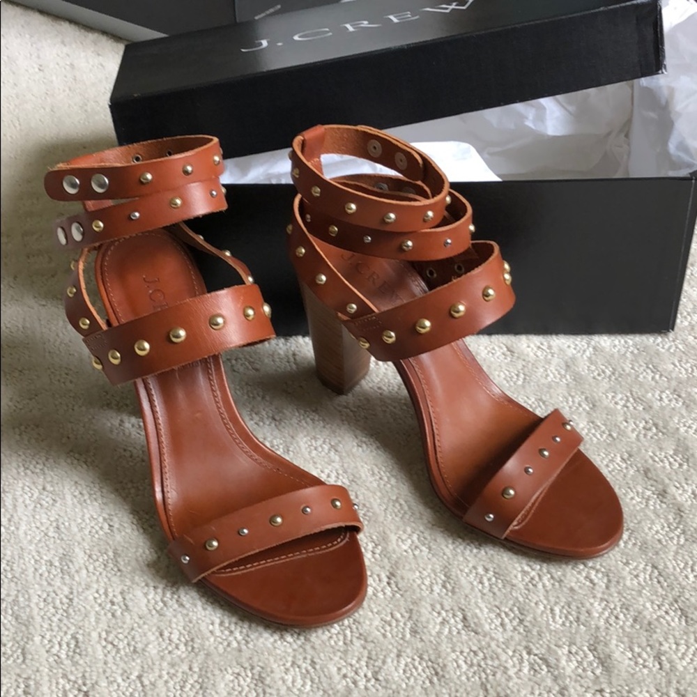 J.Crew Gladiator Sandals - English Saddle Brown 6